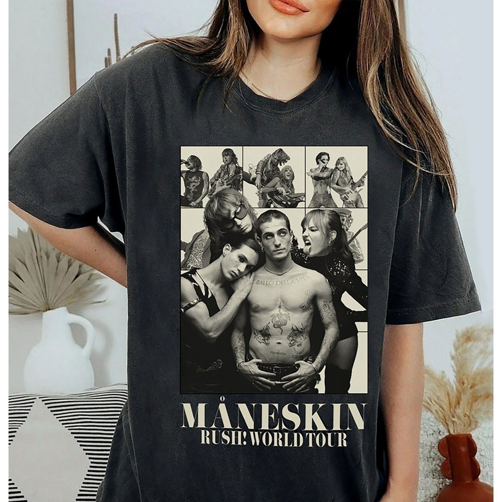 Maneskin Tour 2023 Shirt Mneskin Band Tour Shirt Maneskin Shirt - Picture 1 of 4